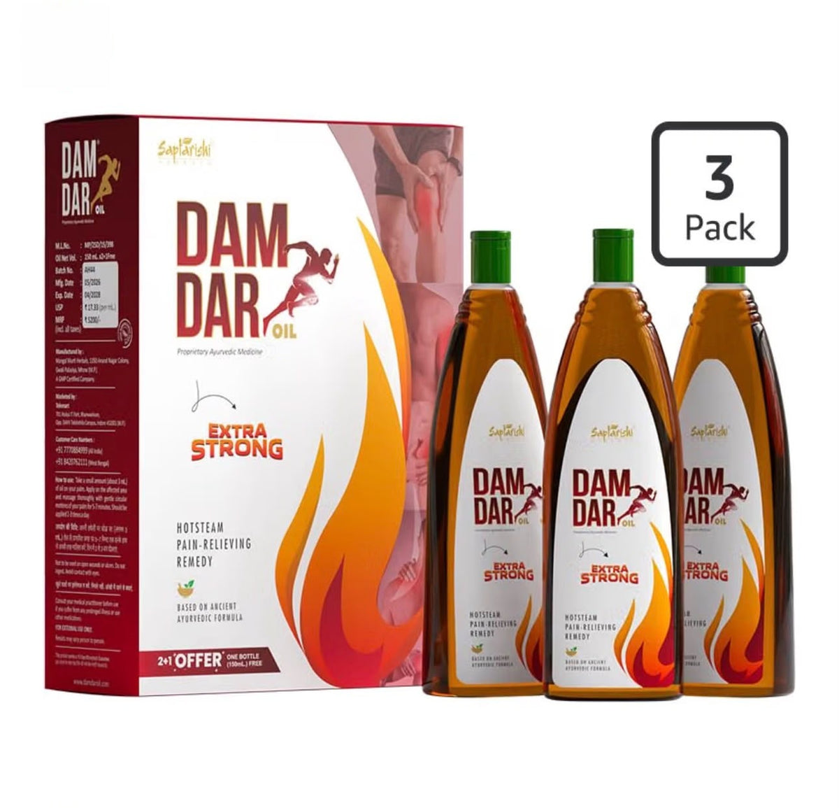 Pain Relief Oil  Herbal Hot Steam Formula